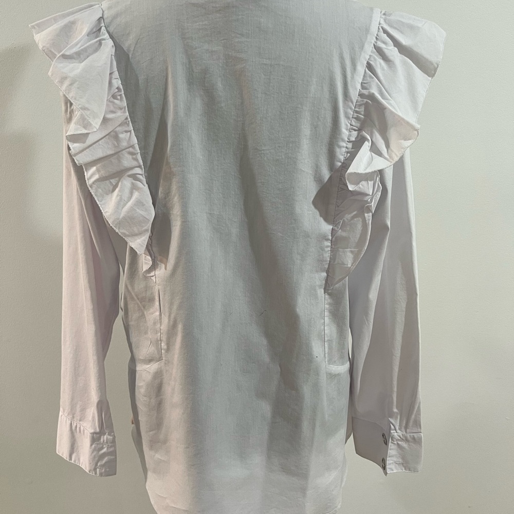 White Ruffle Blouse - Picture 6 of 10
